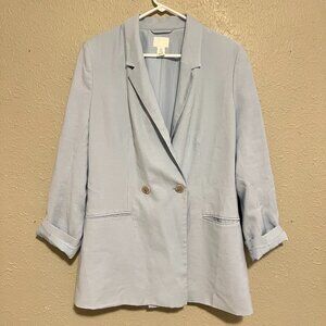 Baby Blue Oversize H&M Boyfriend Blazer
